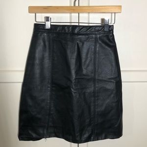 Vintage Reed Leather Skirt